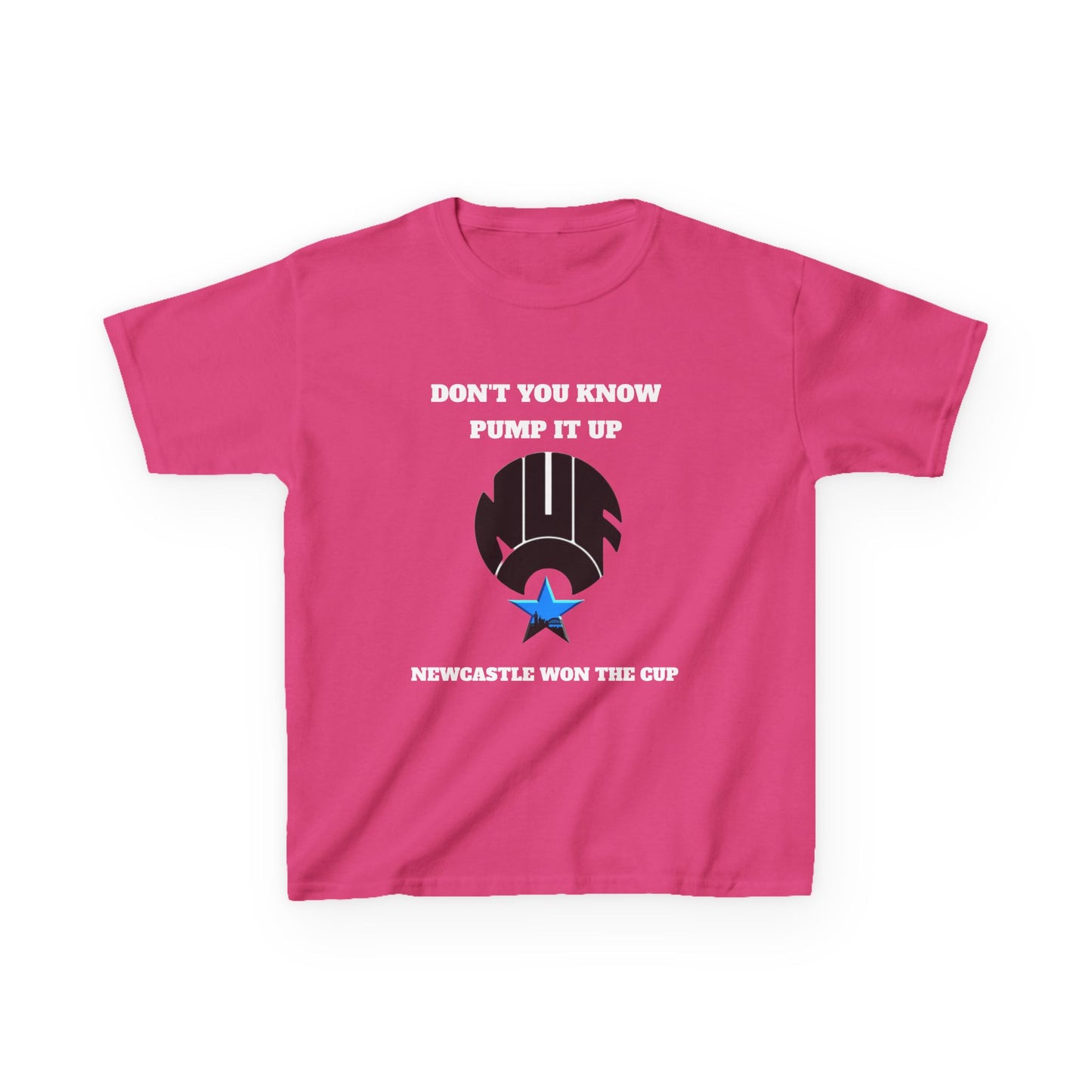 Newcastle 'Pump It Up' Kids Tee, Sports T-Shirt for Young Fans, Perfect for Birthdays, Team Spirit, Everyday Wear, Casual Style
