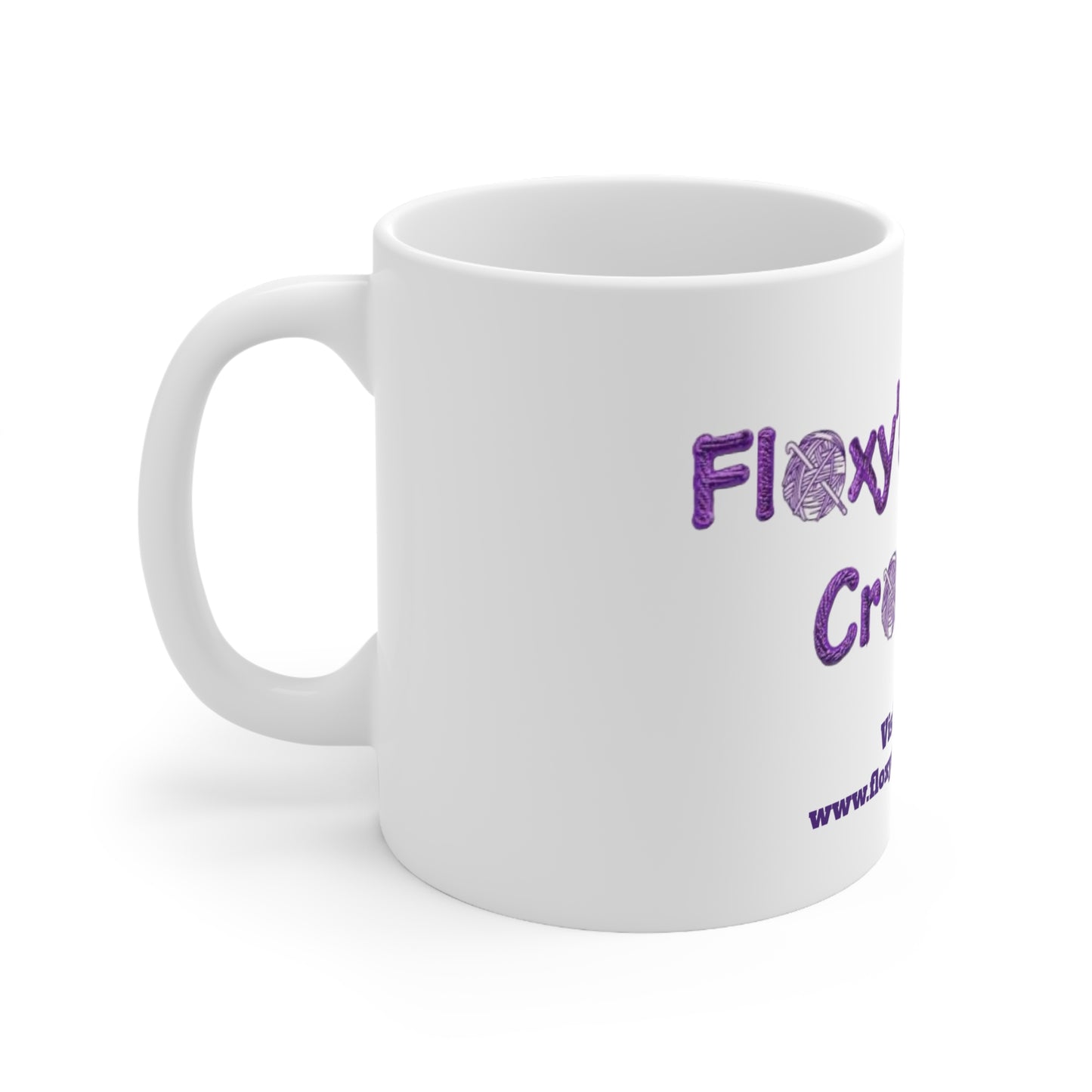 Custom Crochet Ceramic Coffee Cup - Perfect Gift for Yarn Lovers