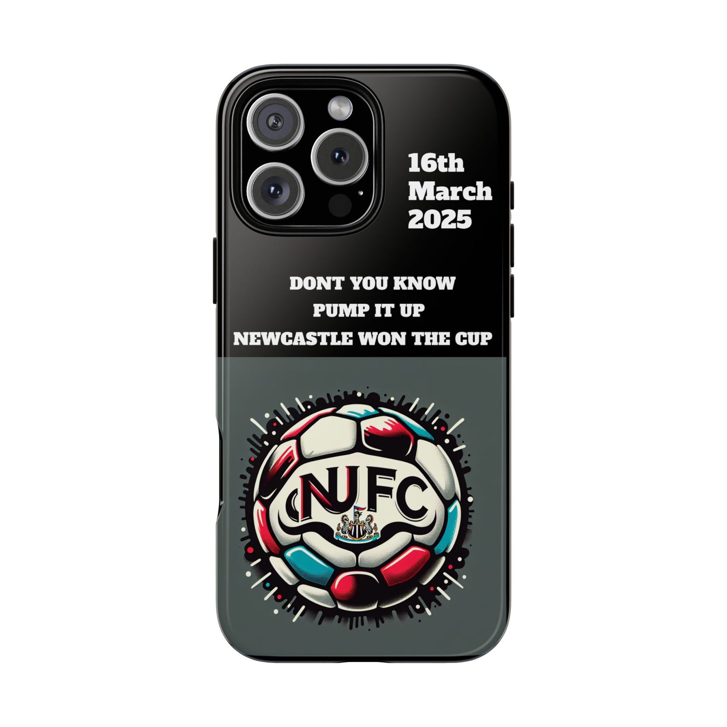 Custom Soccer Phone Case - Newcastle United Fan Gift, 16th March 2025, Sports Accessory for Gamers, Kids Birthday Present