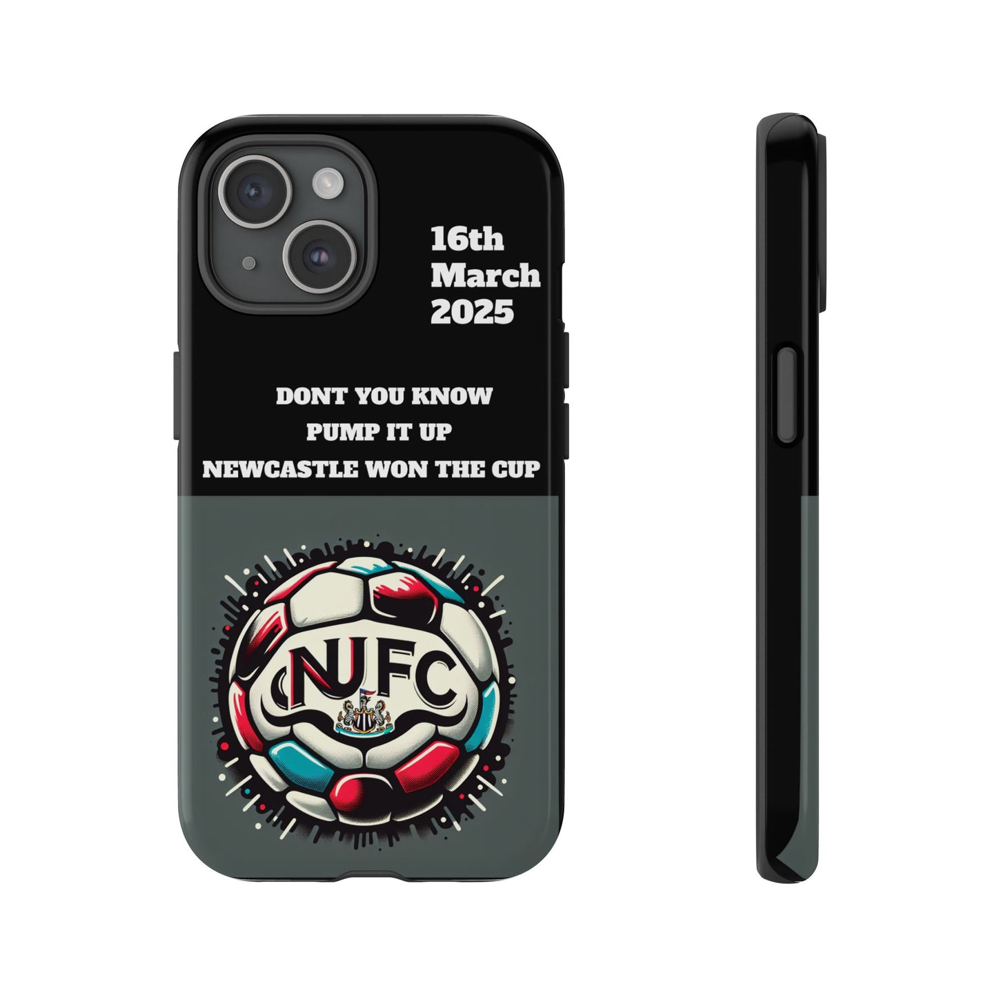 Custom Soccer Phone Case - Newcastle United Fan Gift, 16th March 2025, Sports Accessory for Gamers, Kids Birthday Present