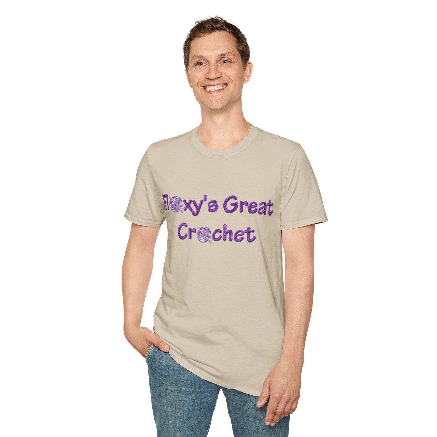 Floxy's Great Crochet Unisex Softstyle T-Shirt - Perfect Gift for Craft Lovers