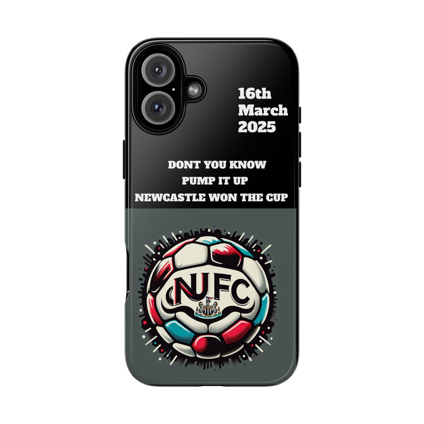 Custom Soccer Phone Case - Newcastle United Fan Gift, 16th March 2025, Sports Accessory for Gamers, Kids Birthday Present
