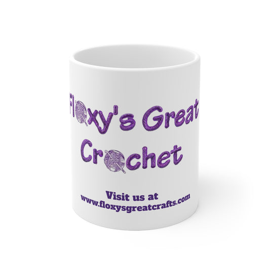 Custom Crochet Ceramic Coffee Cup - Perfect Gift for Yarn Lovers