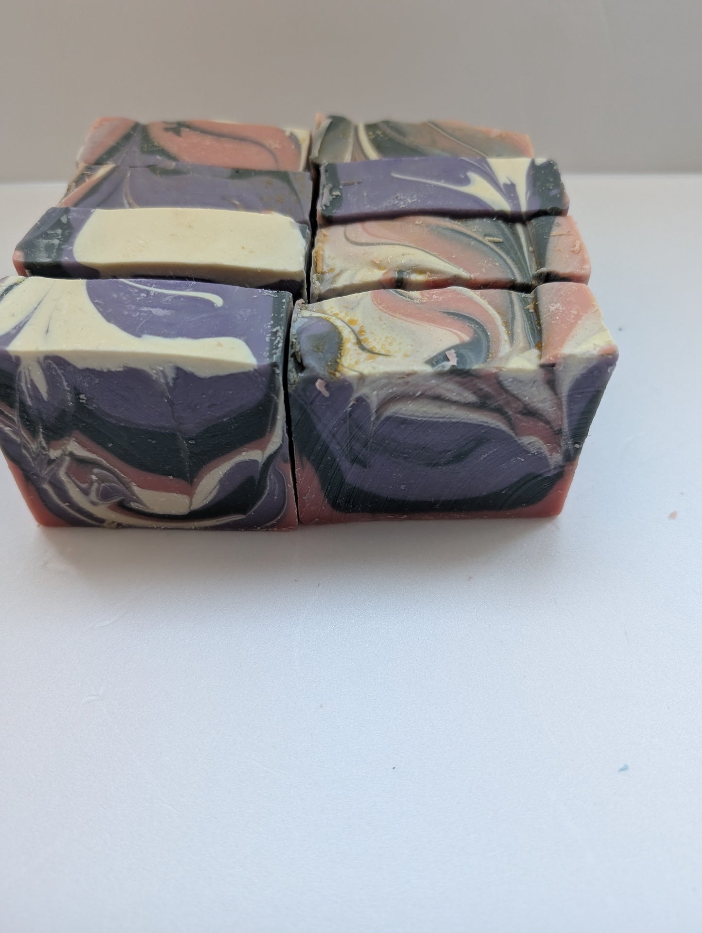 Rainbow Soap with marble effect handmade soap, cold process soap