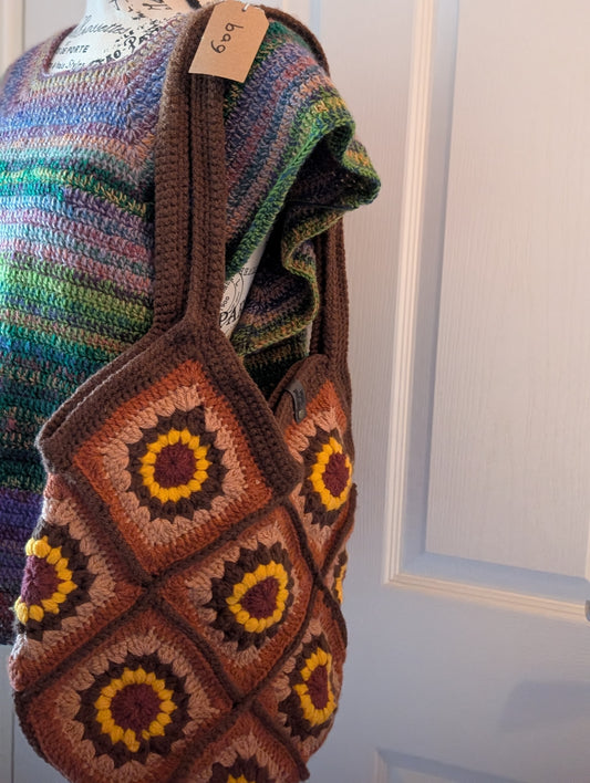 Handmade Boho Crochet Tote Bag