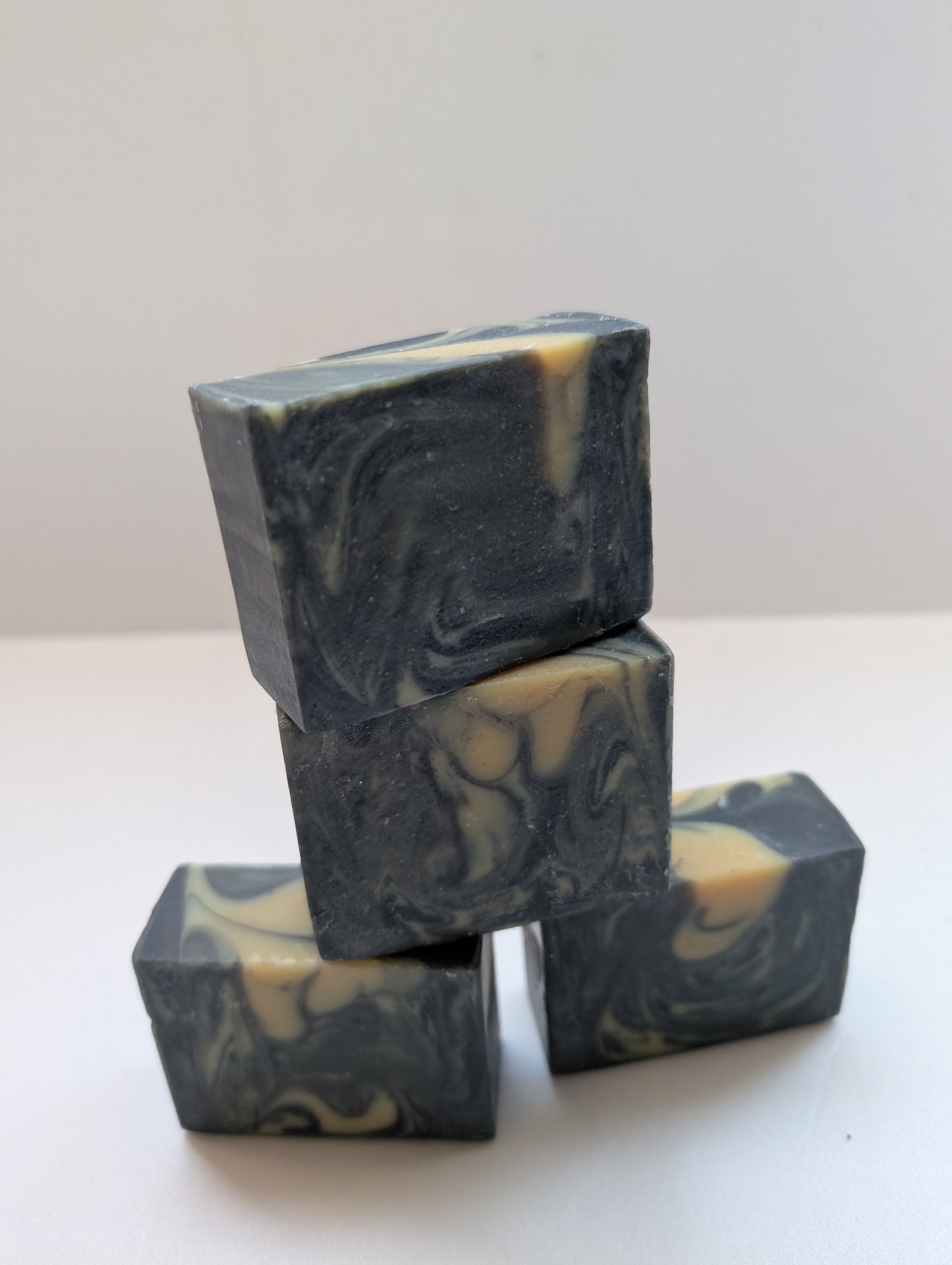 Marble Charcoal and Oatmeal handmade soap, cold process soap